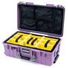 Pelican 1535 Air Case, Lilac with Silver Handles & Latches Yellow Padded Microfiber Dividers with Mesh Lid Organizer ColorCase 015350-0110-540-181