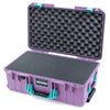 Pelican 1535 Air Case, Lilac with Teal Handles & Latches Pick & Pluck Foam with Convoluted Lid Foam ColorCase 015350-0001-540-591