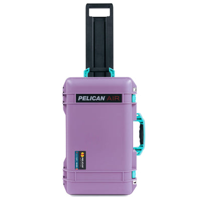 Pelican 1535 Air Case, Lilac with Teal Handles, Latches & Trolley ColorCase