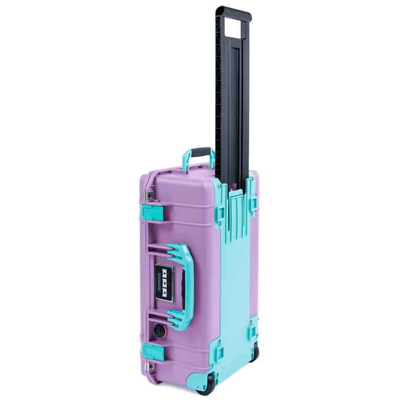 Pelican 1535 Air Case, Lilac with Teal Handles, Latches & Trolley ColorCase 