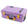 Pelican 1535 Air Case, Lilac with Yellow Handles & Latches ColorCase