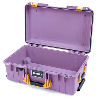 Pelican 1535 Air Case, Lilac with Yellow Handles & Latches None (Case Only) ColorCase 015350-0000-540-241