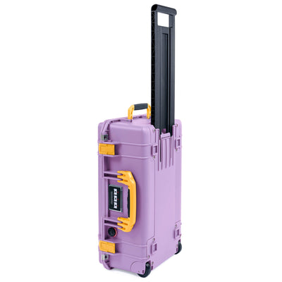 Pelican 1535 Air Case, Lilac with Yellow Handles & Latches ColorCase