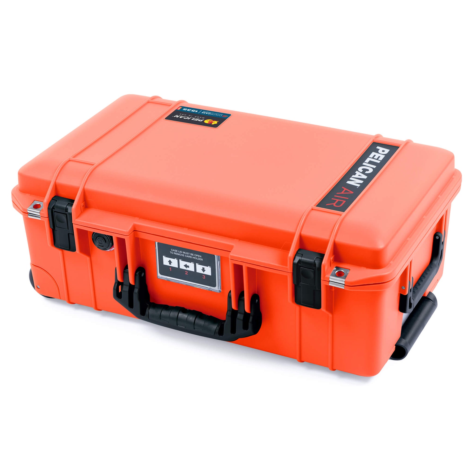 Pelican 1535 Air Case, Orange with Black Handles & Latches ColorCase 