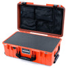 Pelican 1535 Air Case, Orange with Black Handles & Latches Pick & Pluck Foam with Mesh Lid Organizer ColorCase 015350-0101-150-111