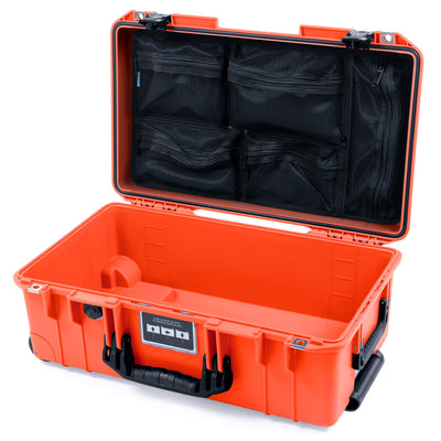 Pelican 1535 Air Case, Orange with Black Handles & TSA Locking Latches Mesh Lid Organizer Only ColorCase 015350-0100-150-L10