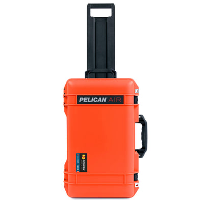 Pelican 1535 Air Case, Orange with Black Handles, TSA Locking Latches & Trolley