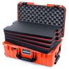 Pelican 1535 Air Case, Orange with Black Handles & Latches Custom Tool Kit (4 Foam Inserts with Convolute Lid Foam) ColorCase 015350-0060-150-111