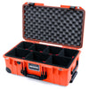 Pelican 1535 Air Case, Orange with Black Handles, Latches & Trolley TrekPak Divider System with Convoluted Lid Foam ColorCase 015350-0020-150-111-110