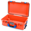 Pelican 1535 Air Case, Orange with Blue Handles & Latches None (Case Only) ColorCase 015350-0000-150-121