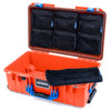 Pelican 1535 Air Case, Orange with Blue Handles & Latches