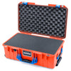 Pelican 1535 Air Case, Orange with Blue Handles & Latches