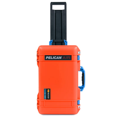 Pelican 1535 Air Case, Orange with Blue Handles & Latches ColorCase