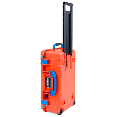 Pelican 1535 Air Case, Orange with Blue Handles & Latches ColorCase