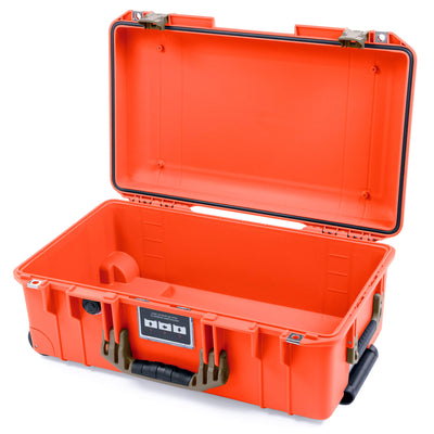 Pelican 1535 Air Case, Orange with Dark Desert Dirt Handles & Latches