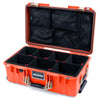 Pelican 1535 Air Case, Orange with Desert Tan Handles & Latches TrekPak Divider System with Mesh Lid Organizer ColorCase 015350-0120-150-311