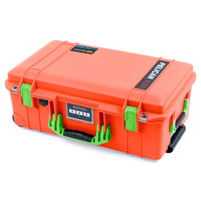 Pelican 1535 Air Case, Orange with Lime Green Handles & Latches