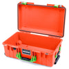 Pelican 1535 Air Case, Orange with Lime Green Handles & Latches None (Case Only) ColorCase 015350-0000-150-301