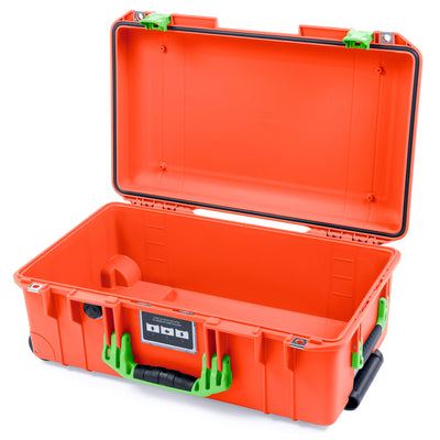 Pelican 1535 Air Case, Orange with Lime Green Handles & Latches