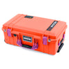 Pelican 1535 Air Case, Orange with Magenta Handles & Latches ColorCase