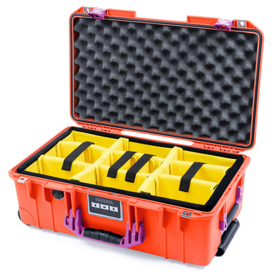 Pelican 1535 Air Case, Orange with Magenta Handles & Latches