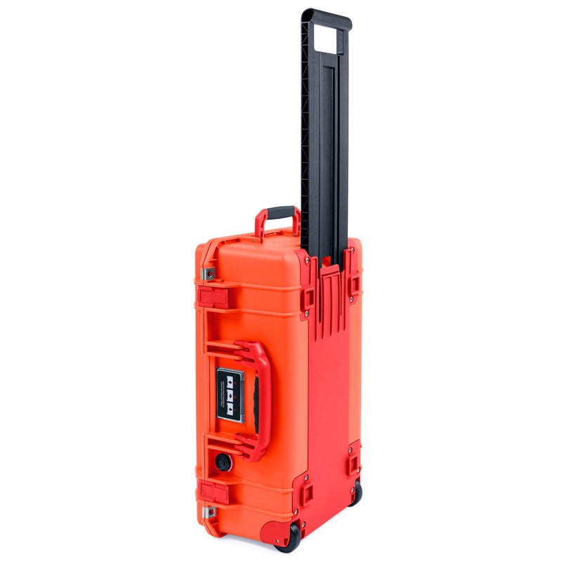 Pelican 1535 Air Case, Orange with Red Handles, Latches & Trolley ColorCase 