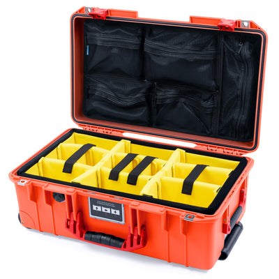 Pelican 1535 Air Case, Orange with Red Handles & Latches