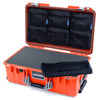 Pelican 1535 Air Case, Orange with Silver Handles & Latches Pick & Pluck Foam with 7-Piece Removable Mesh Pouches ColorCase 015350-0701-150-181