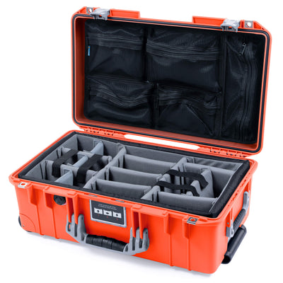 Pelican 1535 Air Case, Orange with Silver Handles & Latches