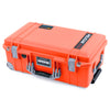 Pelican 1535 Air Case, Orange with Silver Handles, Latches & Trolley ColorCase