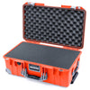 Pelican 1535 Air Case, Orange with Silver Handles, Latches & Trolley