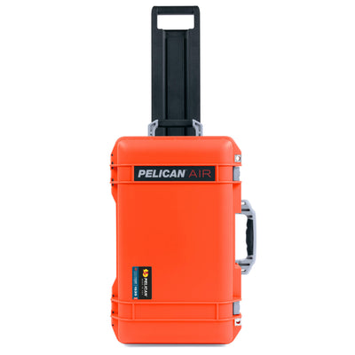 Pelican 1535 Air Case, Orange with Silver Handles, Latches & Trolley