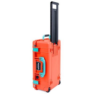 Pelican 1535 Air Case, Orange with Teal Handles & Latches ColorCase