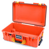 Pelican 1535 Air Case, Orange with Yellow Handles & Latches None (Case Only) ColorCase 015350-0000-150-241