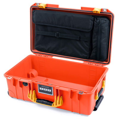 Pelican 1535 Air Case, Orange with Yellow Handles & Latches