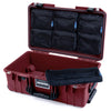 Pelican 1535 Air Case, Oxblood with Black Handles & Latches 7-Piece Removable Mesh Pouches Only ColorCase 015350-0700-510-111