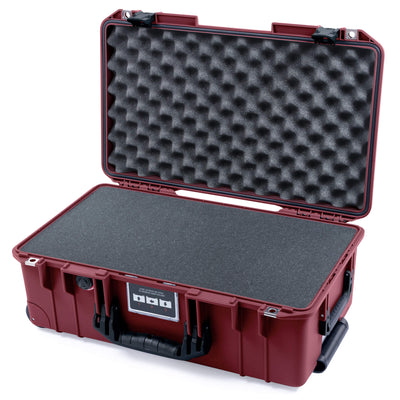 Pelican 1535 Air Case, Oxblood with Black Handles & Latches Pick & Pluck Foam with Convoluted Lid Foam ColorCase 015350-0001-510-111