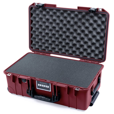 Pelican 1535 Air Case, Oxblood with Black Handles & TSA Locking Latches Pick & Pluck Foam with Convoluted Lid Foam ColorCase 015350-0001-510-L10