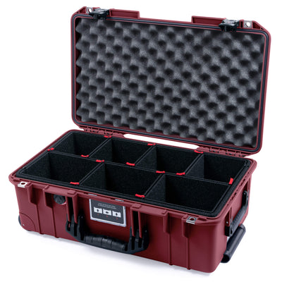 Pelican 1535 Air Case, Oxblood with Black Handles & TSA Locking Latches TrekPak Divider System with Convoluted Lid Foam ColorCase 015350-0020-510-L10