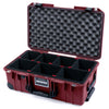 Pelican 1535 Air Case, Oxblood with Black Handles, Latches & Trolley