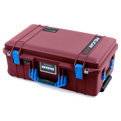 Pelican 1535 Air Case, Oxblood with Blue Handles & Latches ColorCase