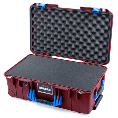 Pelican 1535 Air Case, Oxblood with Blue Handles & Latches