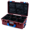 Pelican 1535 Air Case, Oxblood with Blue Handles & Latches