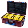 Pelican 1535 Air Case, Oxblood with Blue Handles & Latches