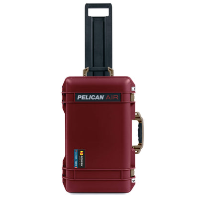 Pelican 1535 Air Case, Oxblood with Dark Desert Dirt Handles & Latches ColorCase