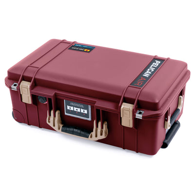 Pelican 1535 Air Case, Oxblood with Desert Tan Handles & Latches ColorCase