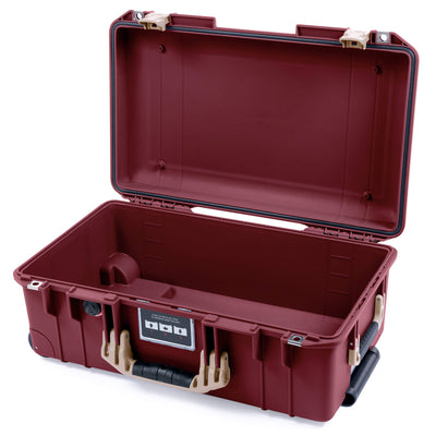 Pelican 1535 Air Case, Oxblood with Desert Tan Handles & Latches None (Case Only) ColorCase 015350-0000-510-311