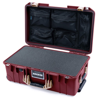 Pelican 1535 Air Case, Oxblood with Desert Tan Handles & Latches