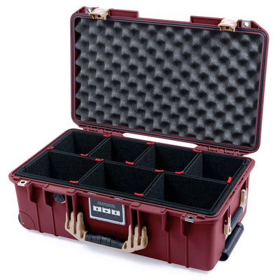 Pelican 1535 Air Case, Oxblood with Desert Tan Handles & Latches