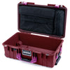 Pelican 1535 Air Case, Oxblood with Magenta Handles & Latches Laptop Computer Lid Pouch Only ColorCase 015350-0200-510-401